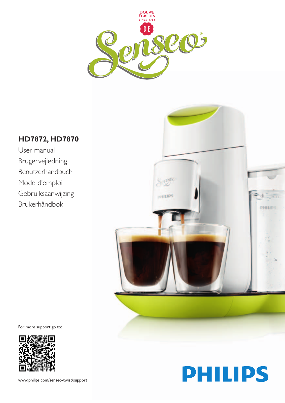 Verstrikking Verstrooien Smerig Philips SENSEO® Twist Kaffeepadmaschine User Manual | 110 pages