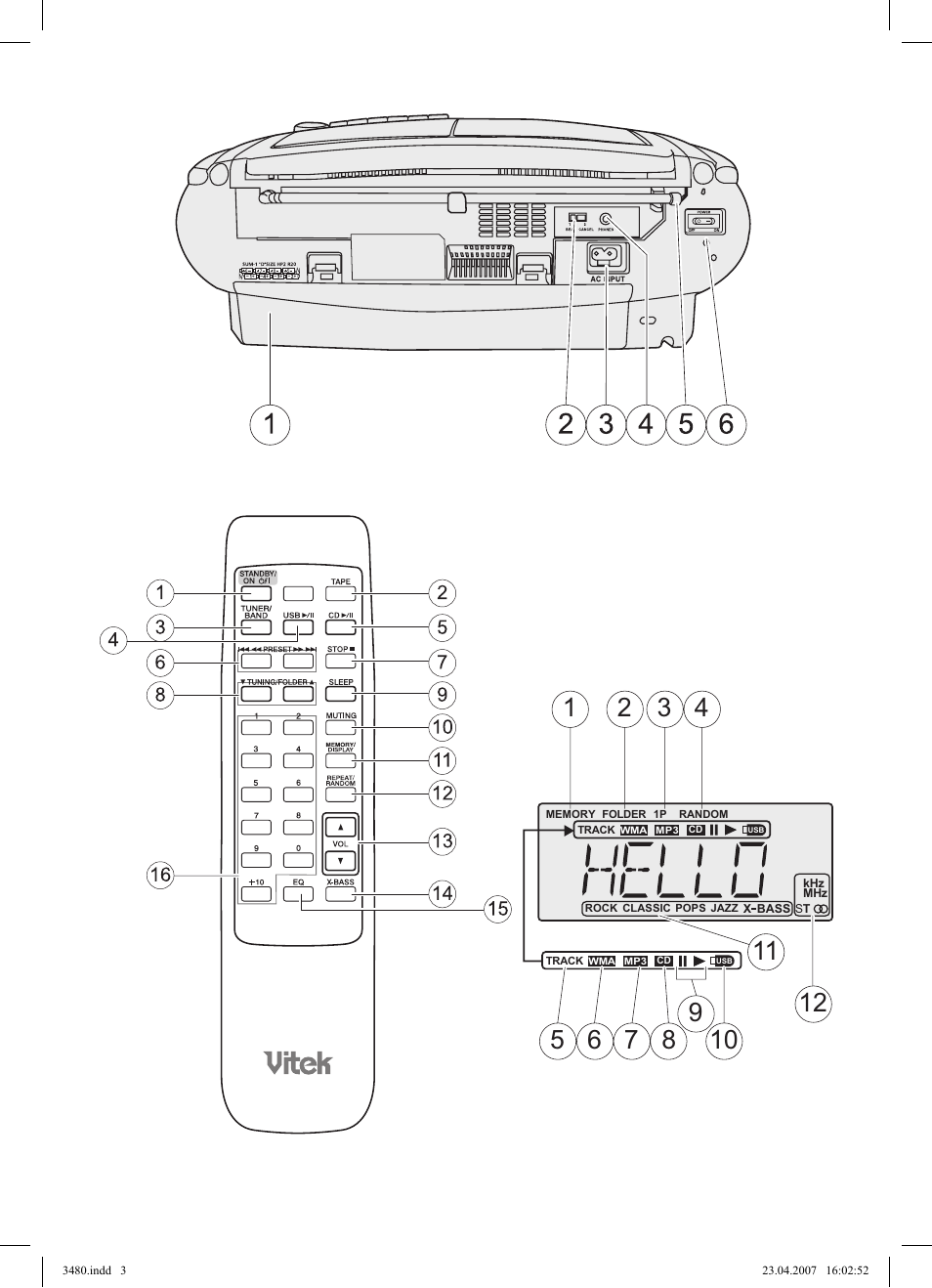Схема vitek vt 3223