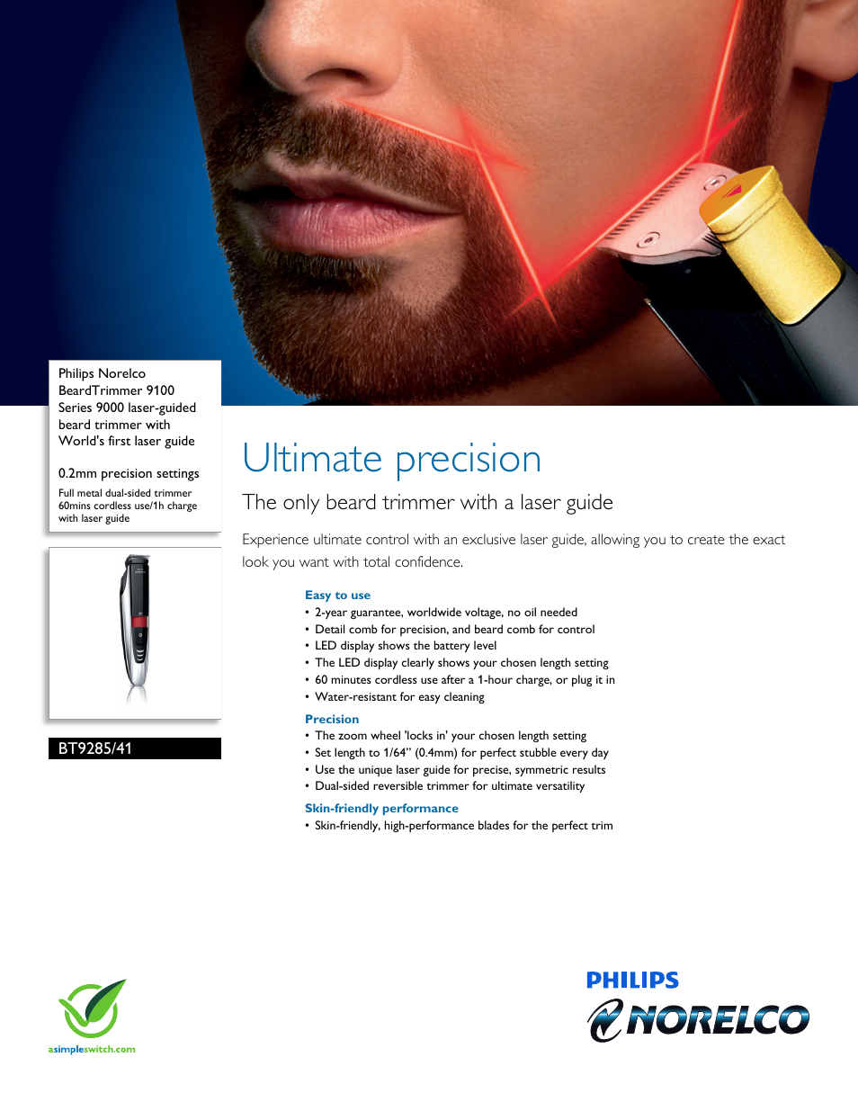 philips 9000 laser beard trimmer