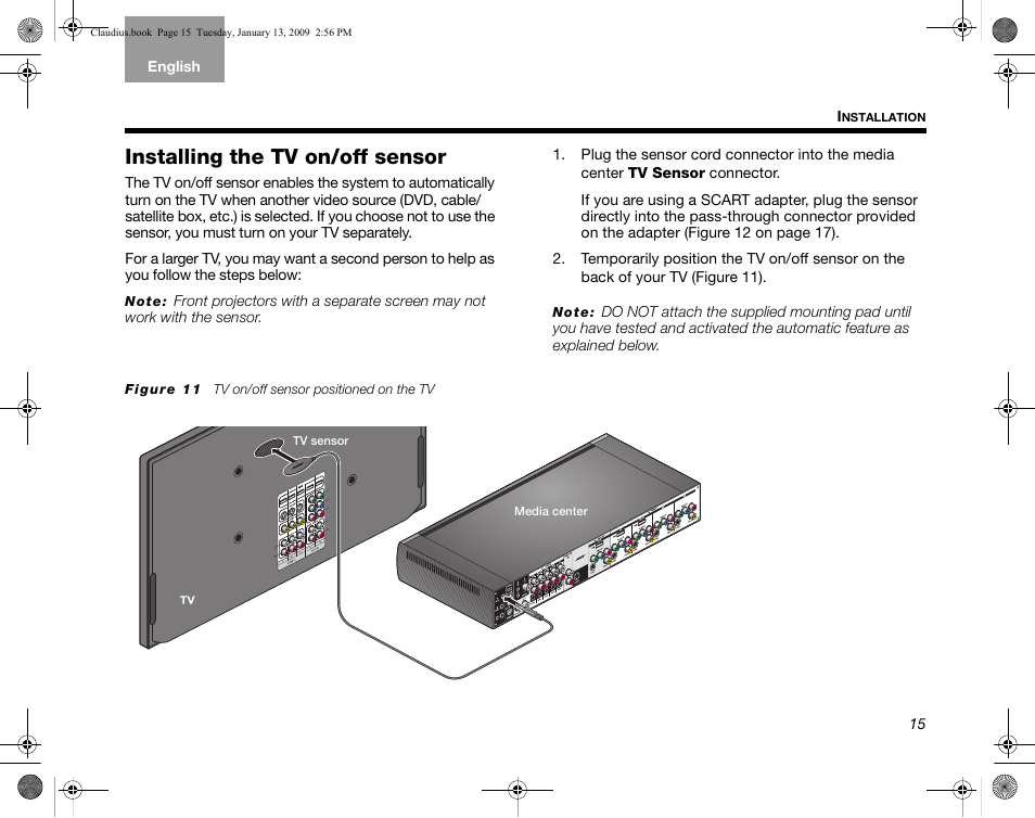 Bose BOSE Lifestyle TV On/Off Sensor Cable Part No 258359 Emiter 