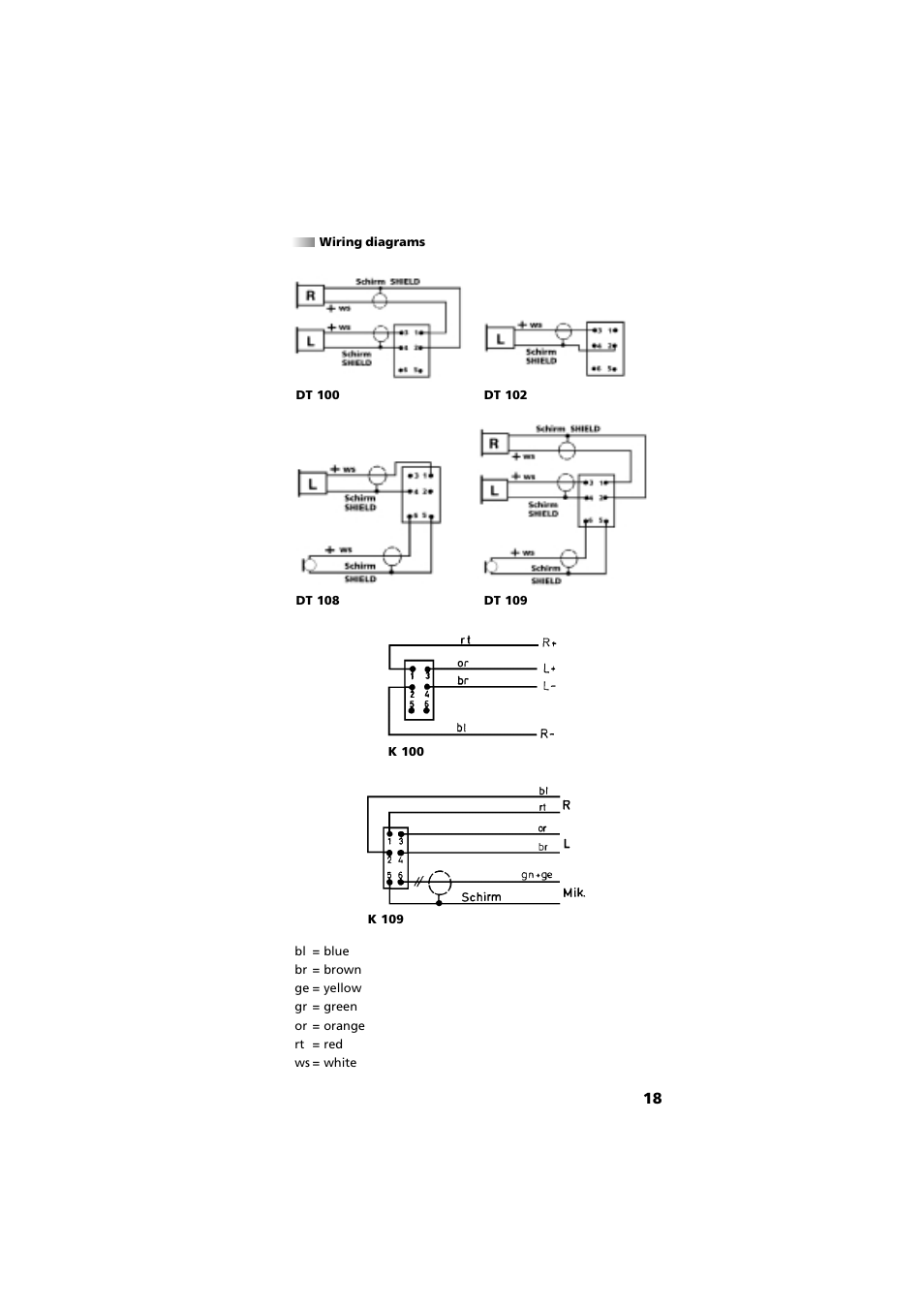 Wiring diagrams | Beyerdynamic DT 109 User Manual | Page ... cisco headset diagram 