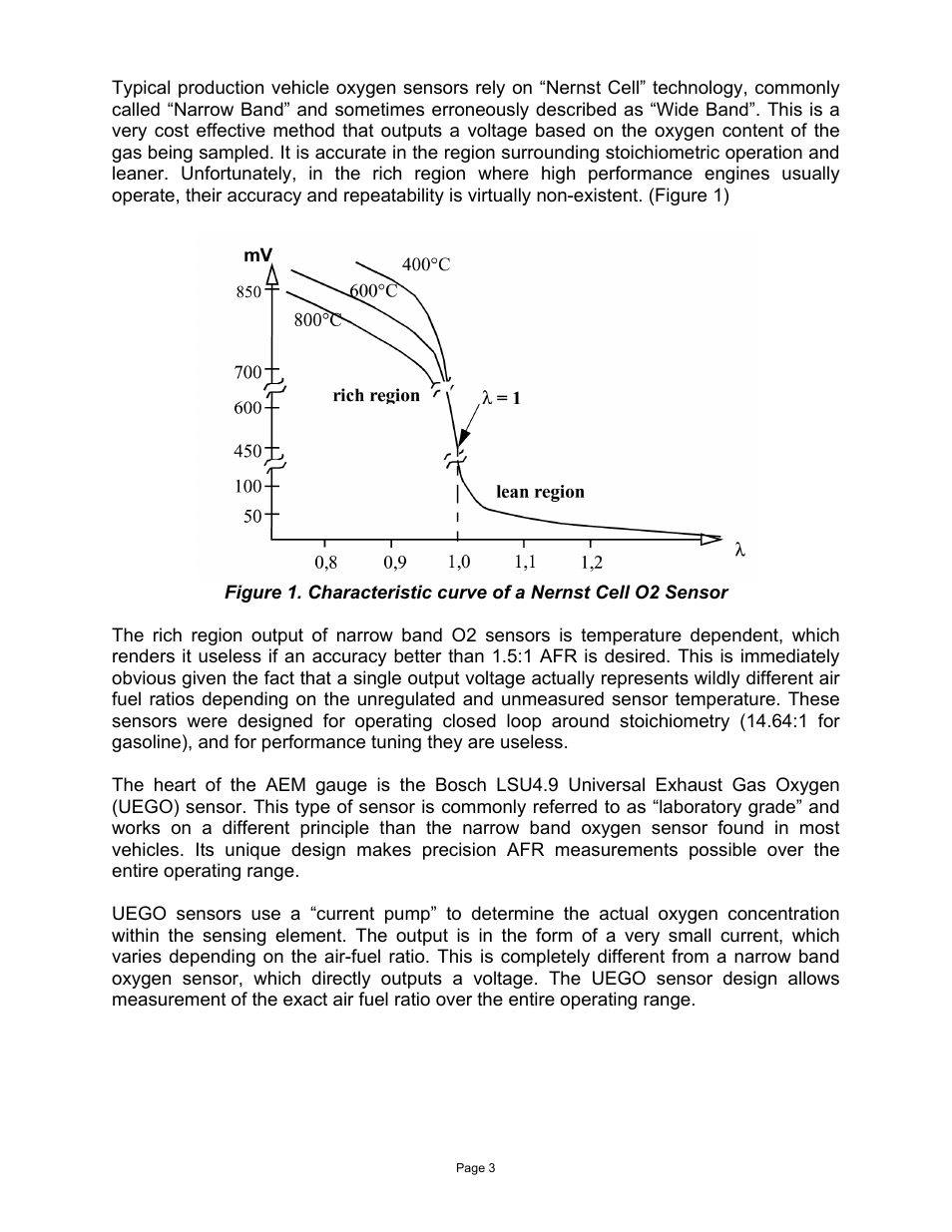 AEM 30-4110 Digital Wideband UEGO Gauge User Manual | Page 3 / 14