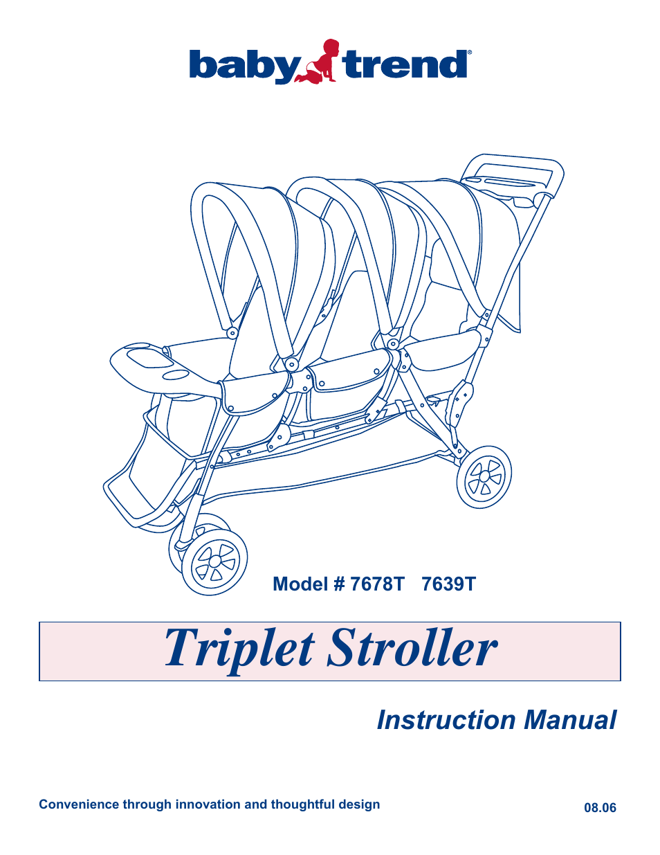 baby trend triple stroller