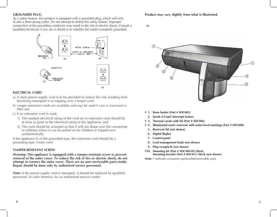 Decker Spacemaker SDC850 User Manual 