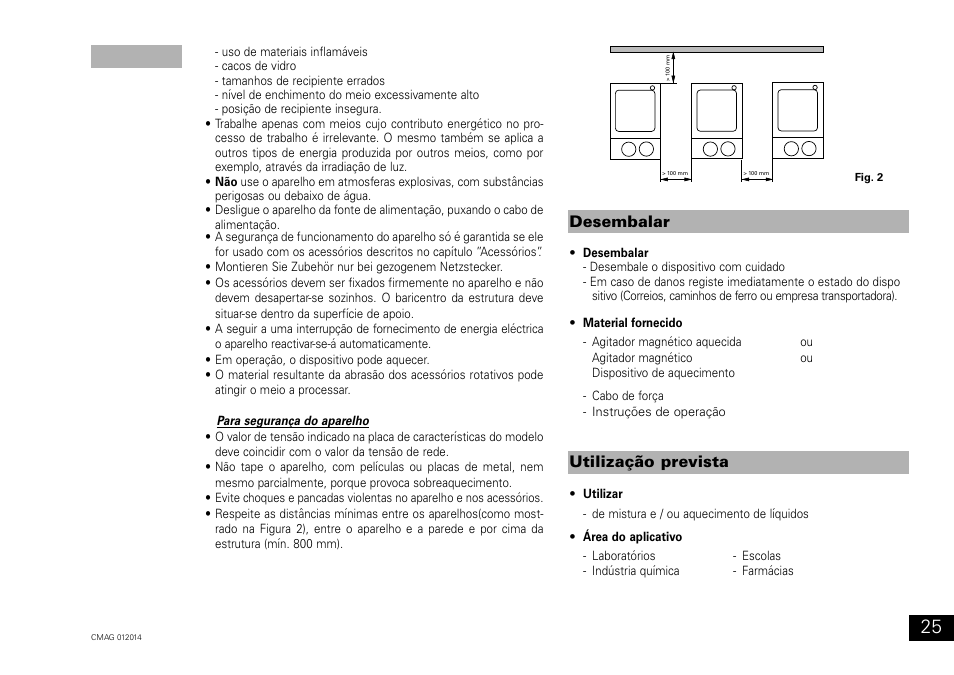 Desembalar utilização prevista | IKA C-MAG HP 10 User Manual | Page 25 / 36