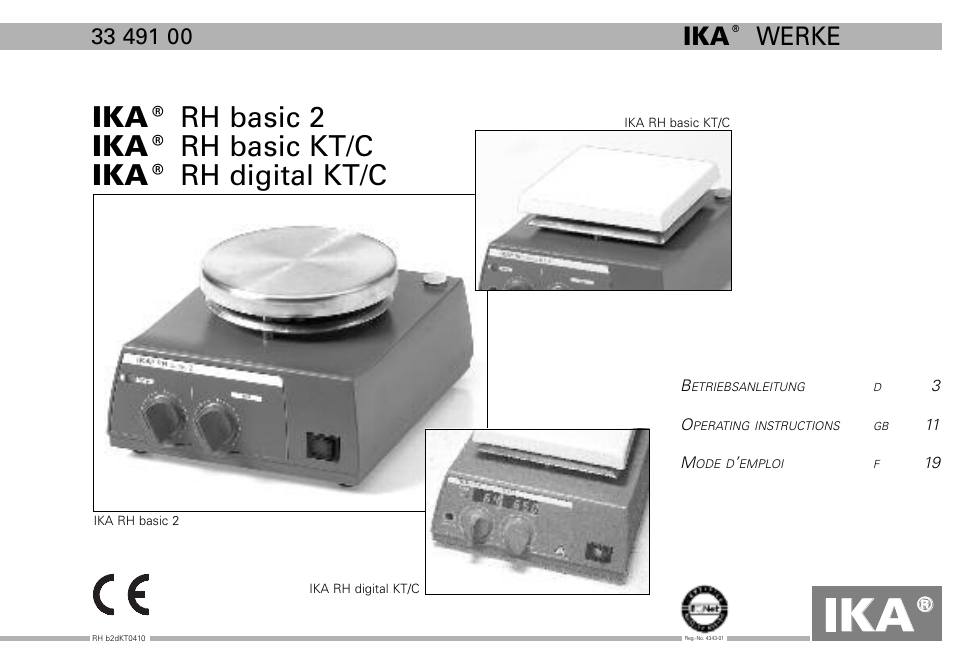 IKA RH basic 2 User Manual | 32 pages