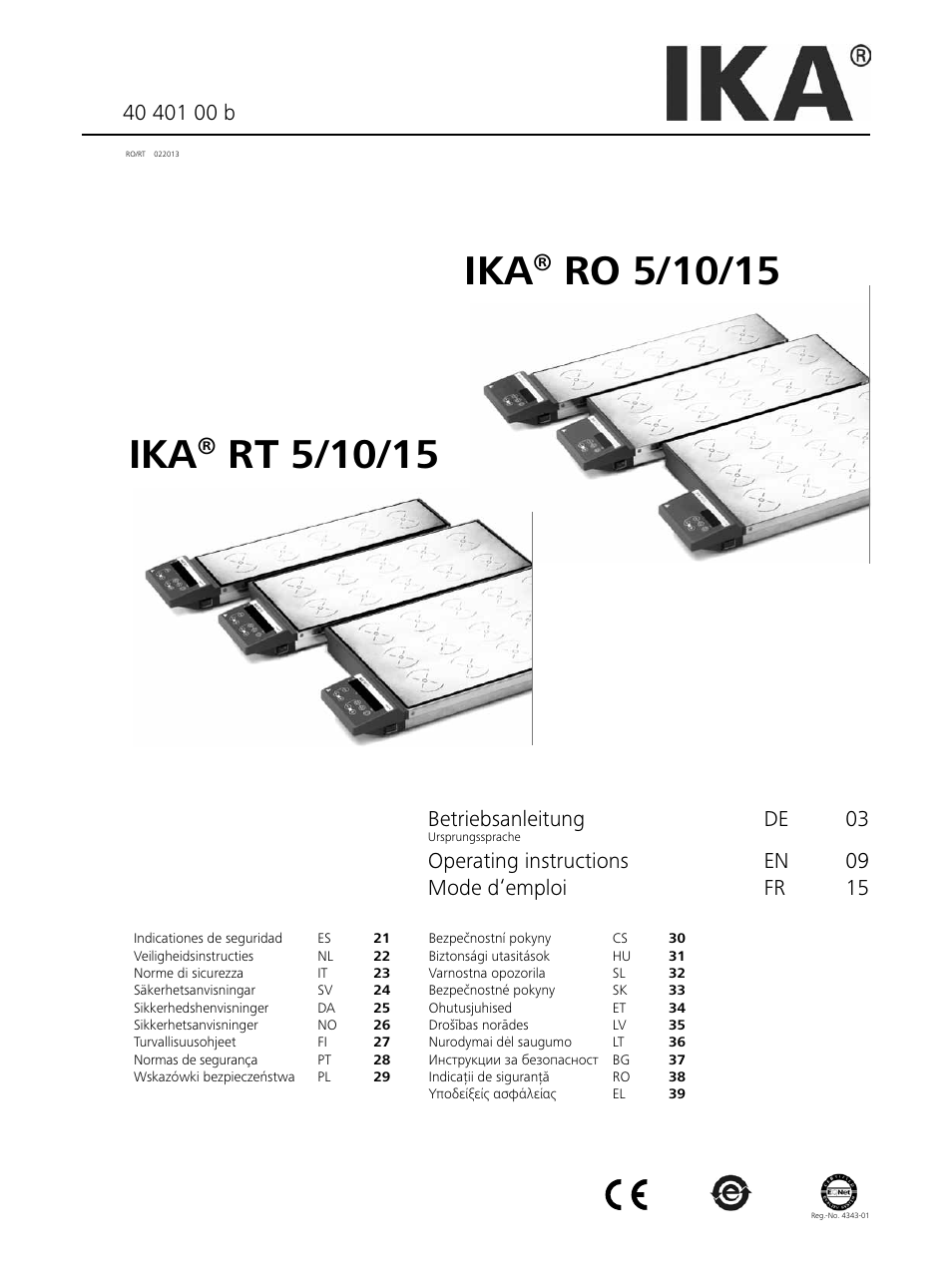 IKA RO 15 User Manual | 40 pages