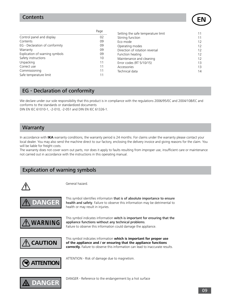 IKA RO 15 User Manual | Page 9 / 40