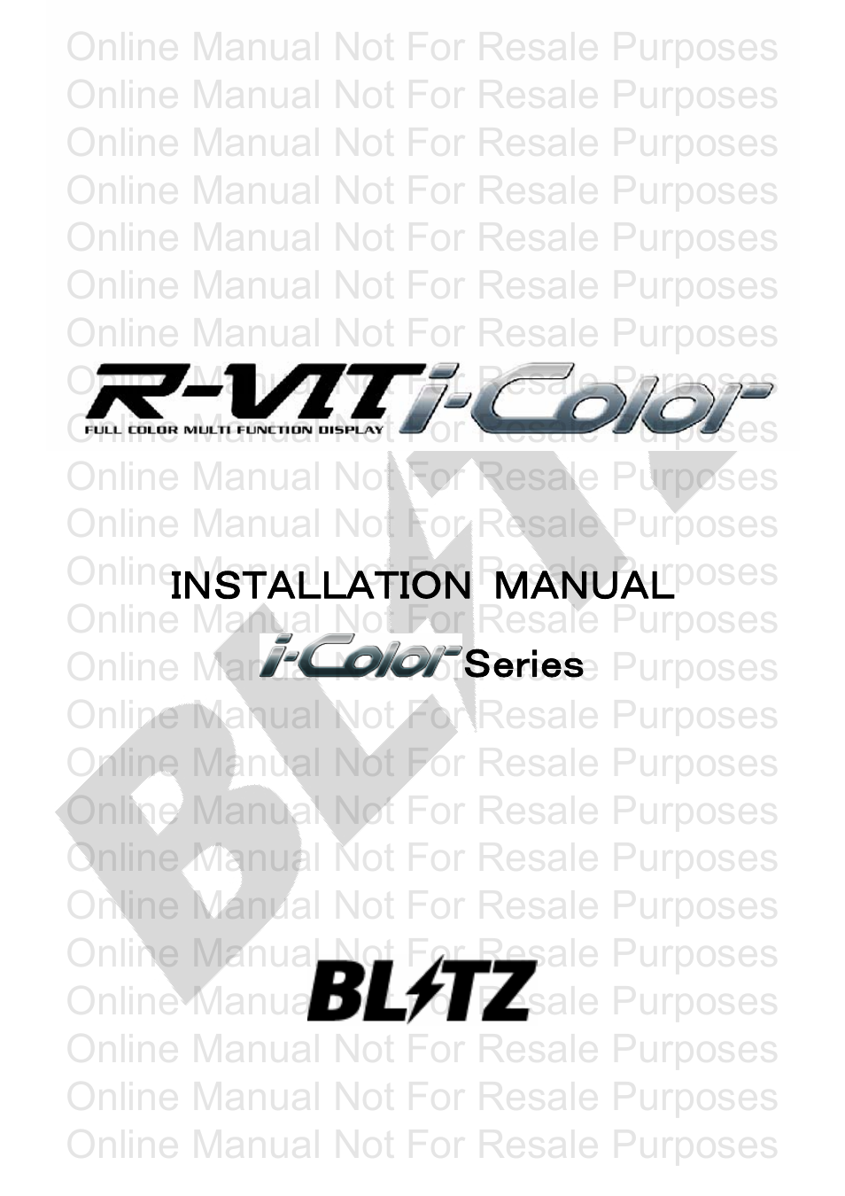 BLITZ R-VIT i-Color User Manual | 19 pages