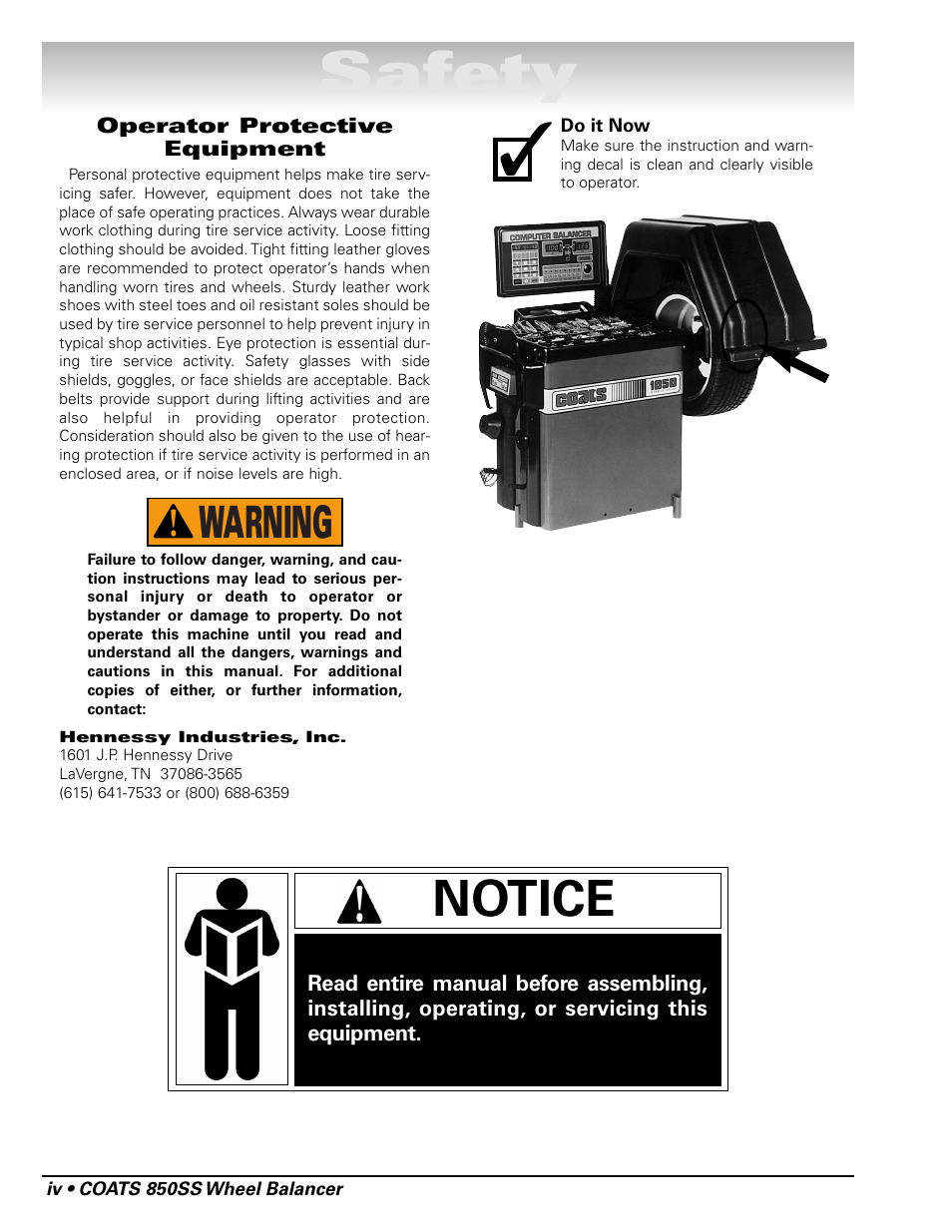 Direct Drive Before You Begin Coats 850 Solid State Wheel Balancer User Manual Page 7 20