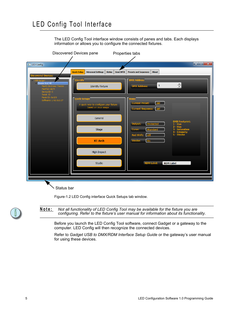 Configuration interface