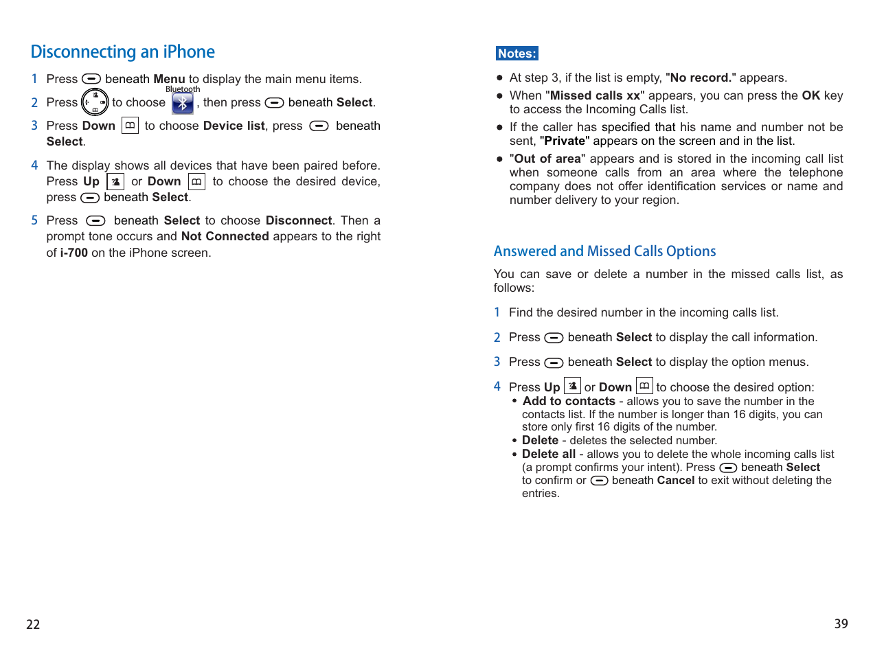 Disconnecting an iphone | iCreation i-700 User Manual | Page 23 / 62