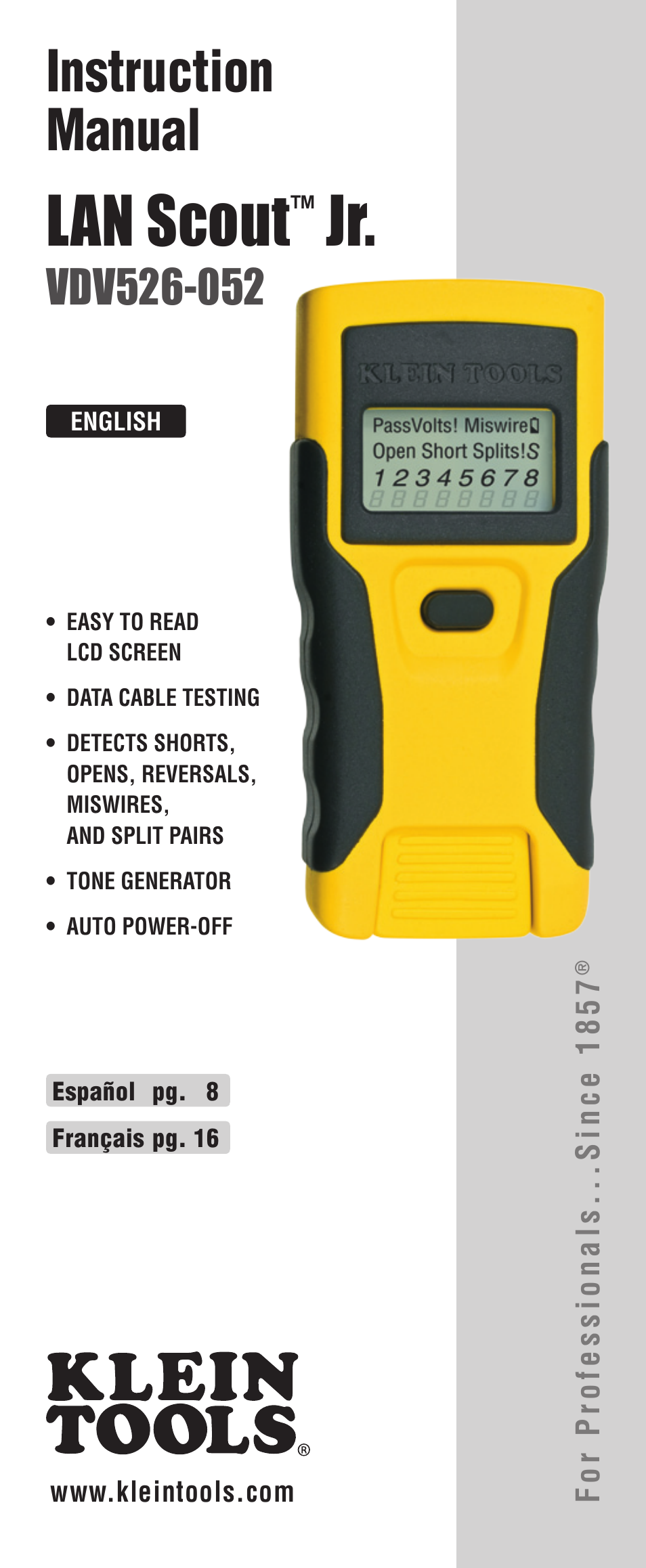 Klein Tools VDV526-052 User Manual | 24 pages | Original mode