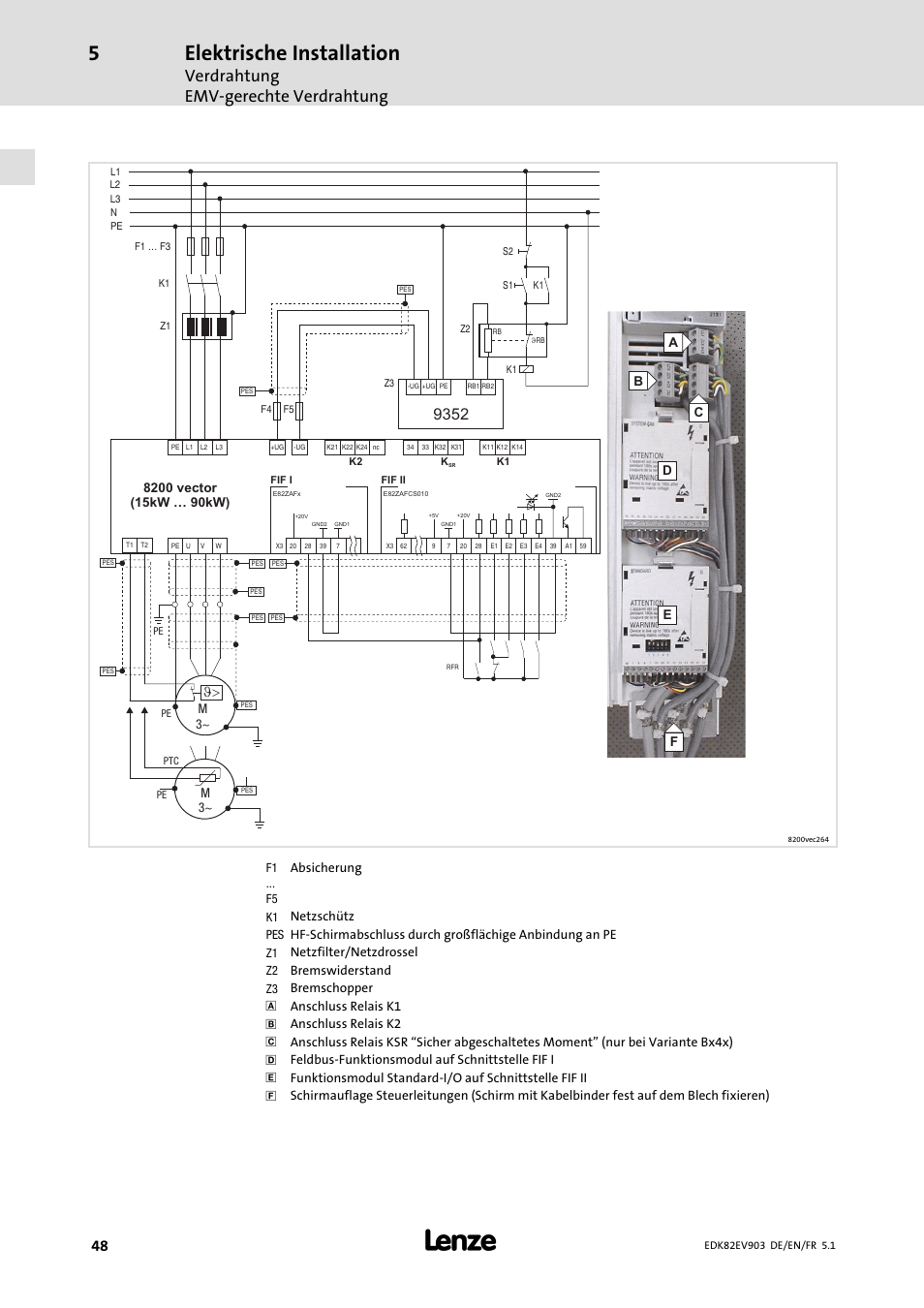 Lenze 8200 vector схема подключения