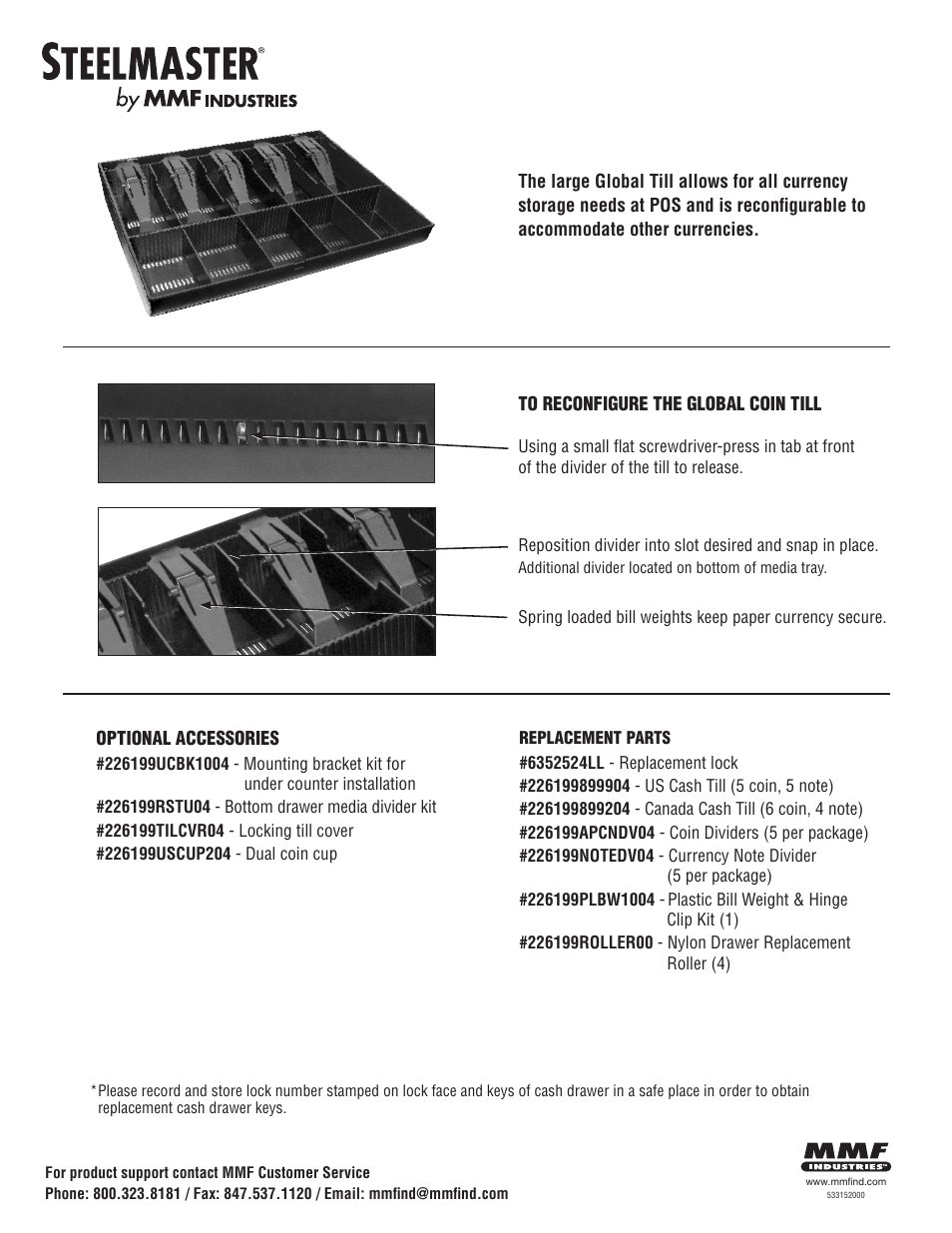 Mmf Pos Steelmaster 1060 User Manual Page 2 2