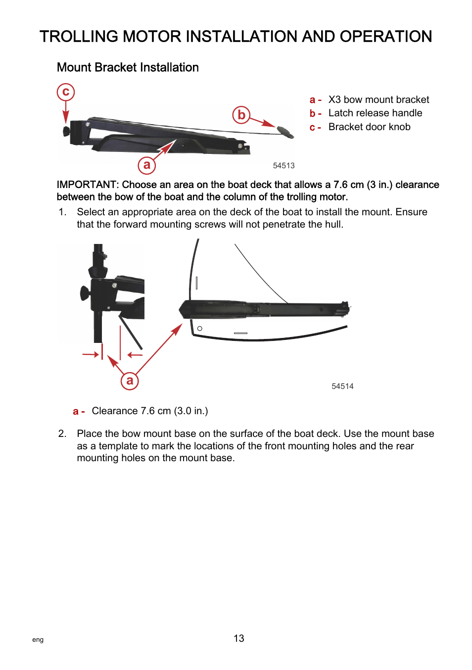 Trolling Motor Installation And Operation Mount Bracket Installation Ab C Motorguide X3 40 User Manual Page 17 36
