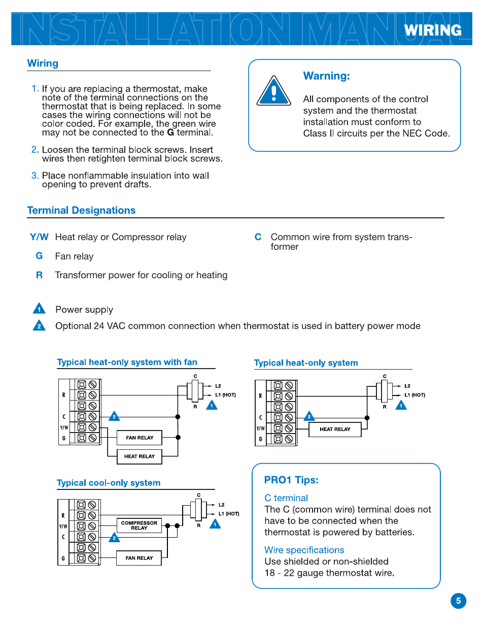 35 Pro1 Thermostat Wiring Diagram - Wiring Diagram Online Source