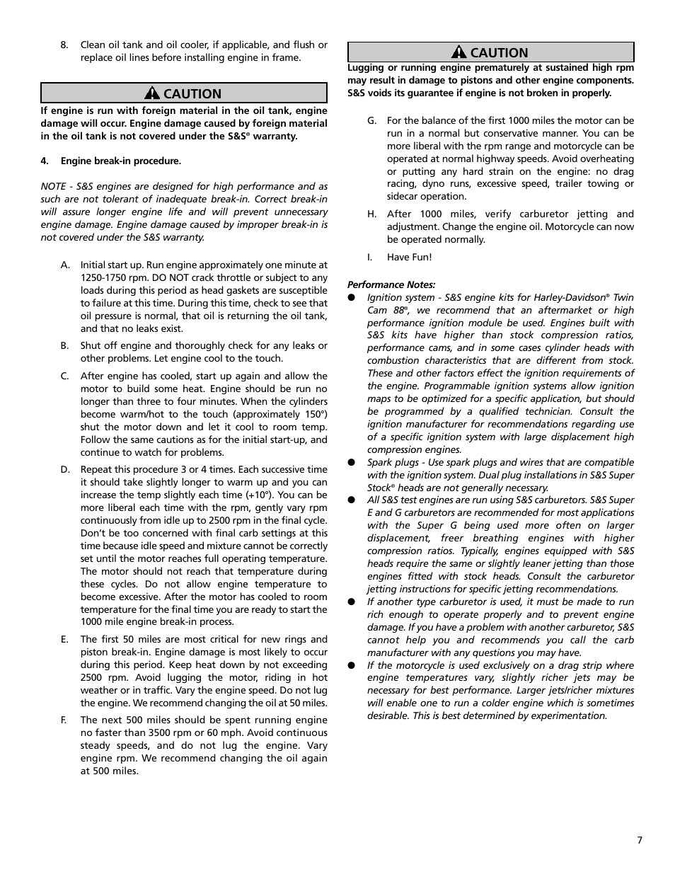 S S Cycle Non Copper Head Gaskets For Harley Davidson Evolution Twin Cam 88 Engines User Manual Page 2 2 Original Mode