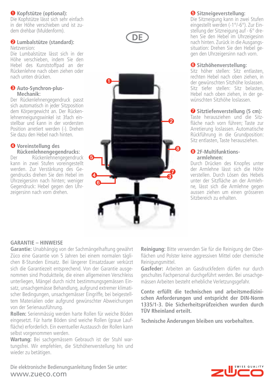 Zuco Conte Two User Manual Page 2 8