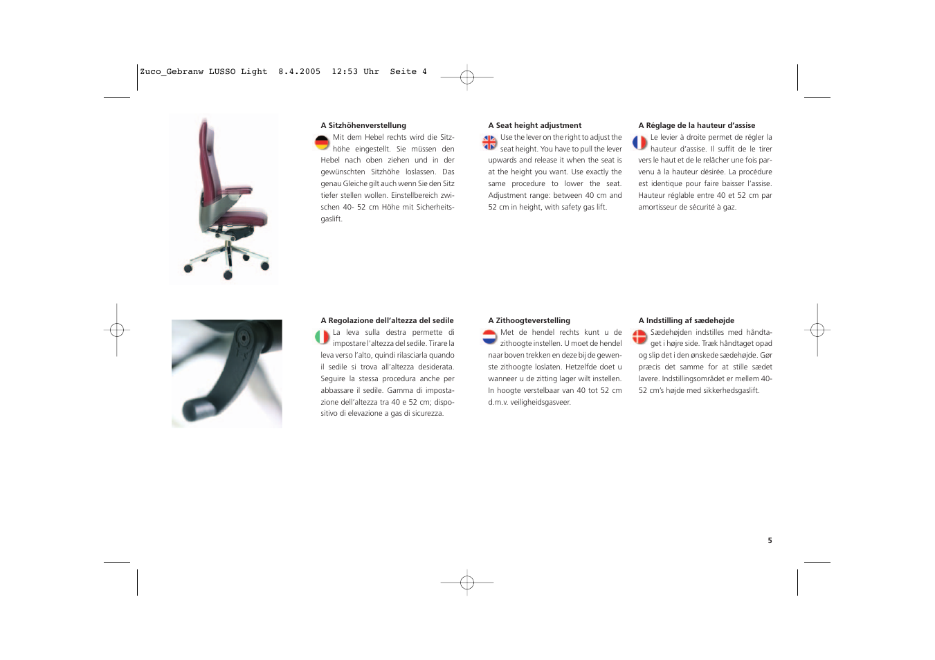 Zuco Lusso Tavola User Manual | Page 3 / 10