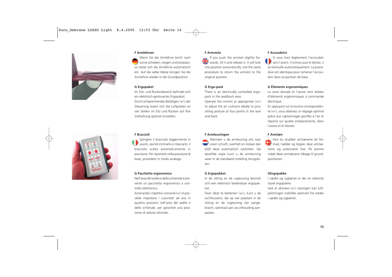 Zuco Lusso Tavola User Manual | Page 8 / 10