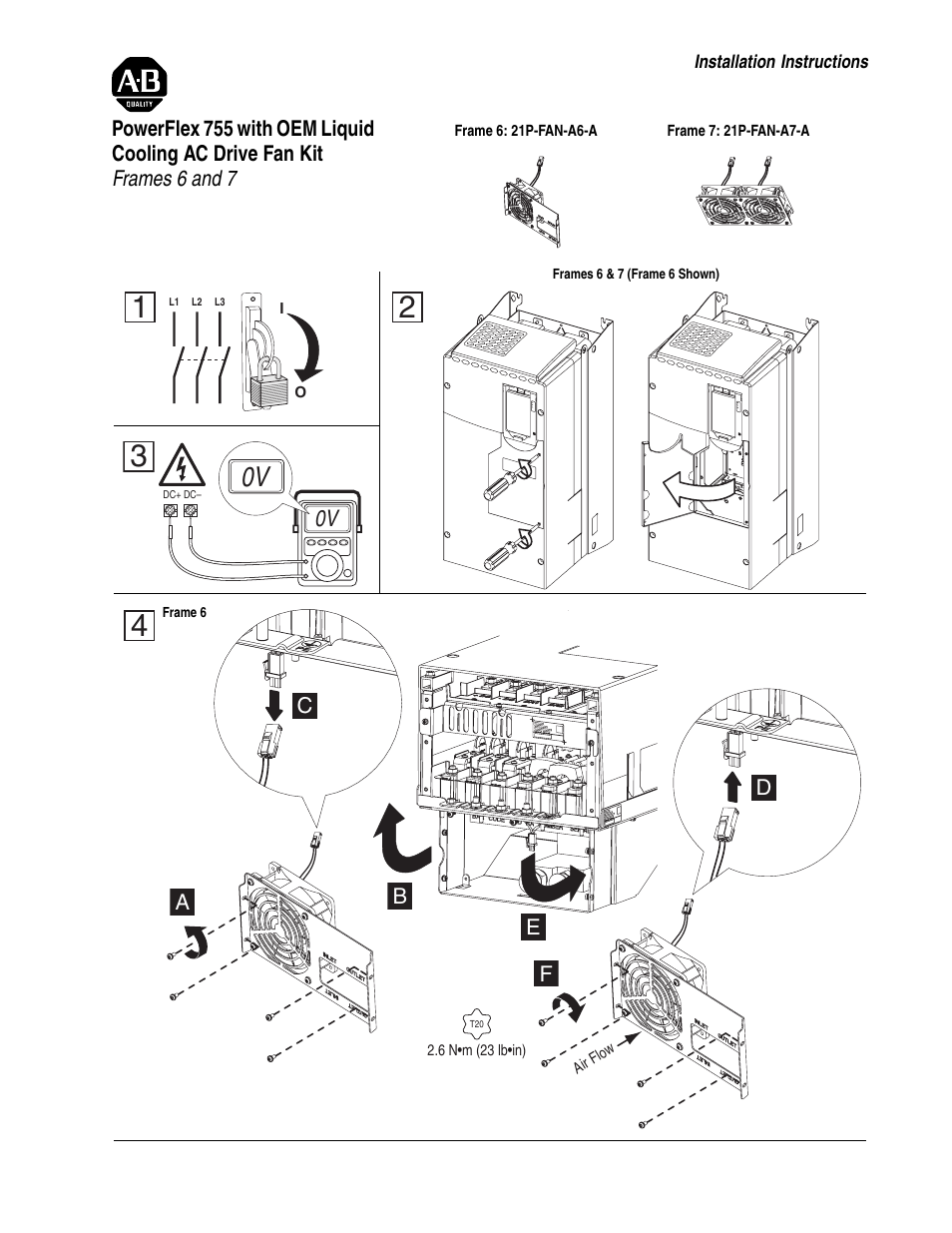 Rockwell Automation 21P-FAN-A7-A PowerFlex 755 with OEM ... rockwell powerflex 700 wiring diagram 