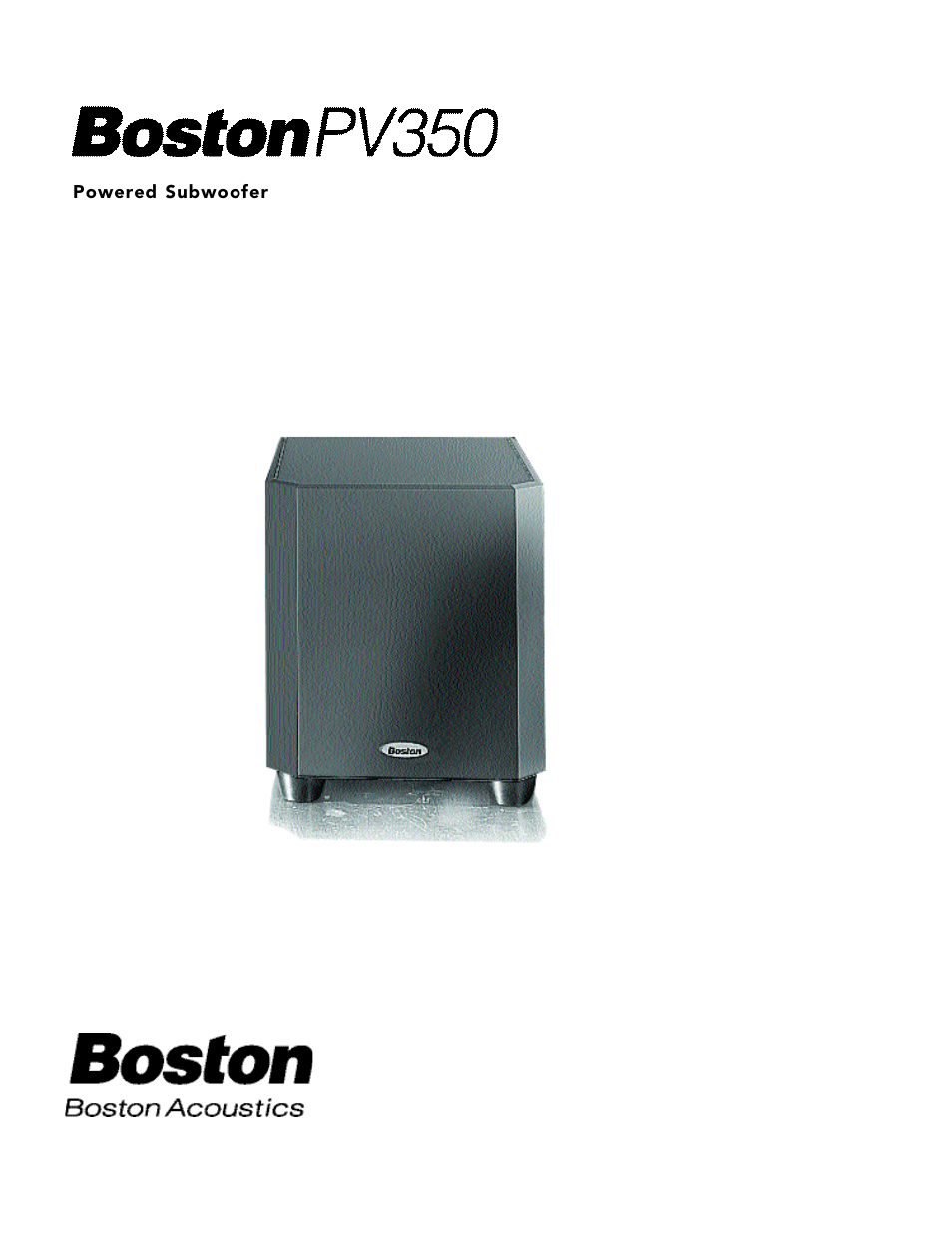 Boston Acoustics PV350 User Manual | 9 pages | Original mode