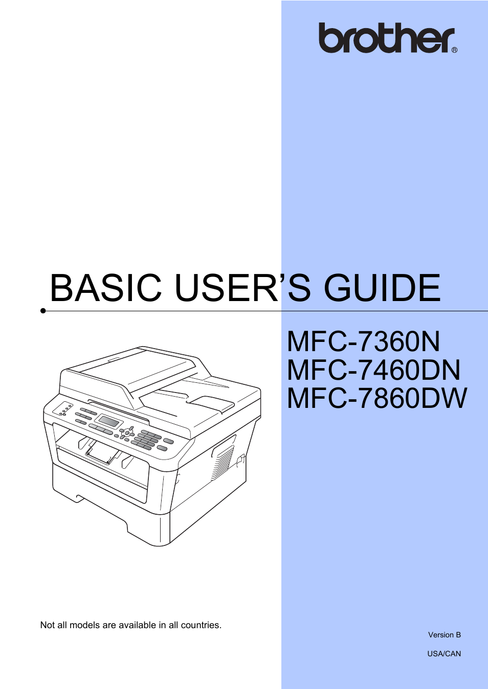 Brother MFC 7860DW User Manual | 162 pages | Original mode | Also for