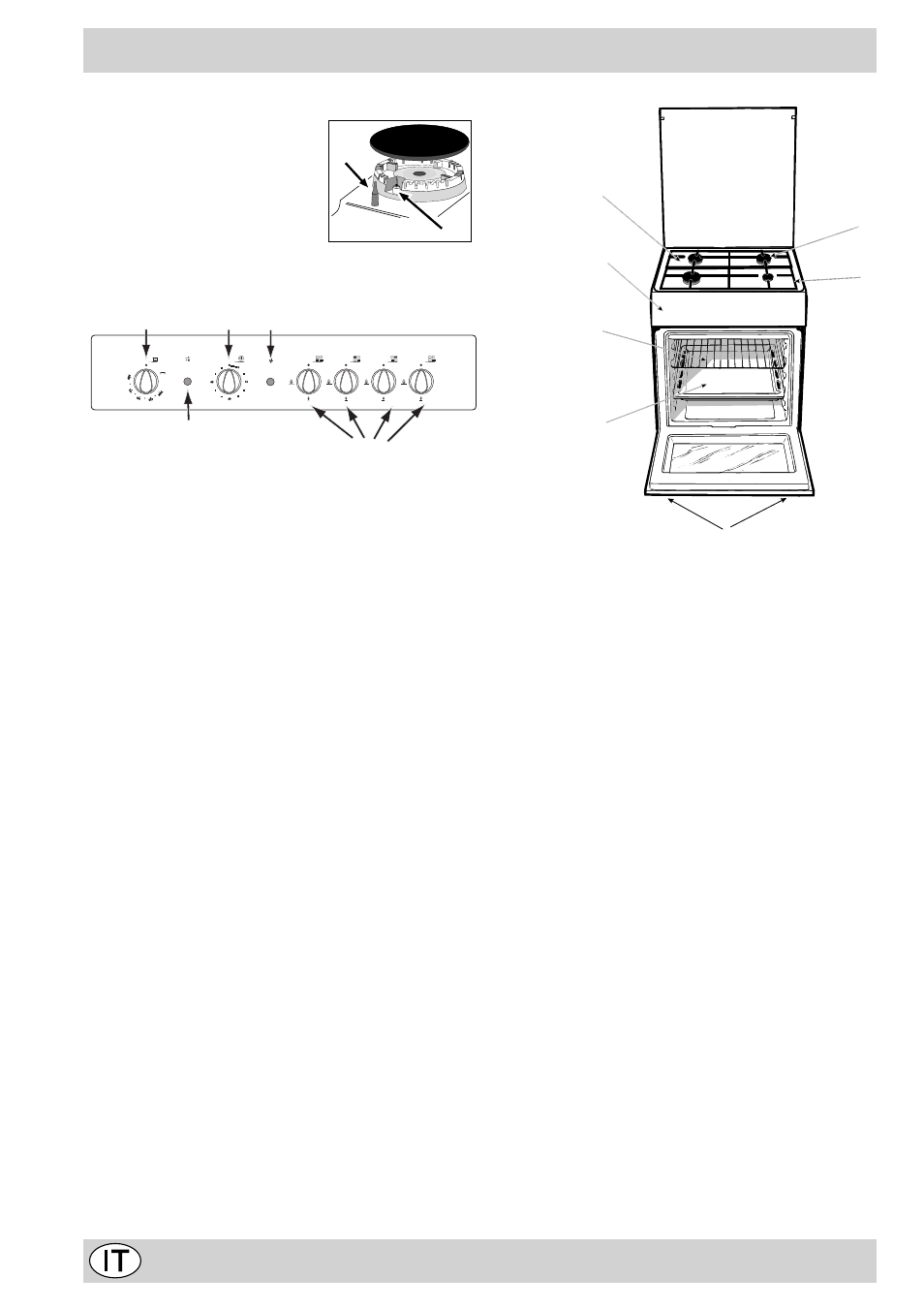 La cucina con forno gas e grill gas | Indesit K6G21S/R User Manual | Page 8  / 68 | Original mode