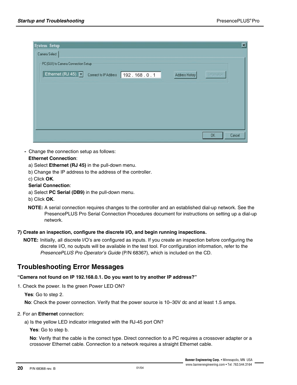 Troubleshooting Error Messages Banner Presenceplus Pro Pro