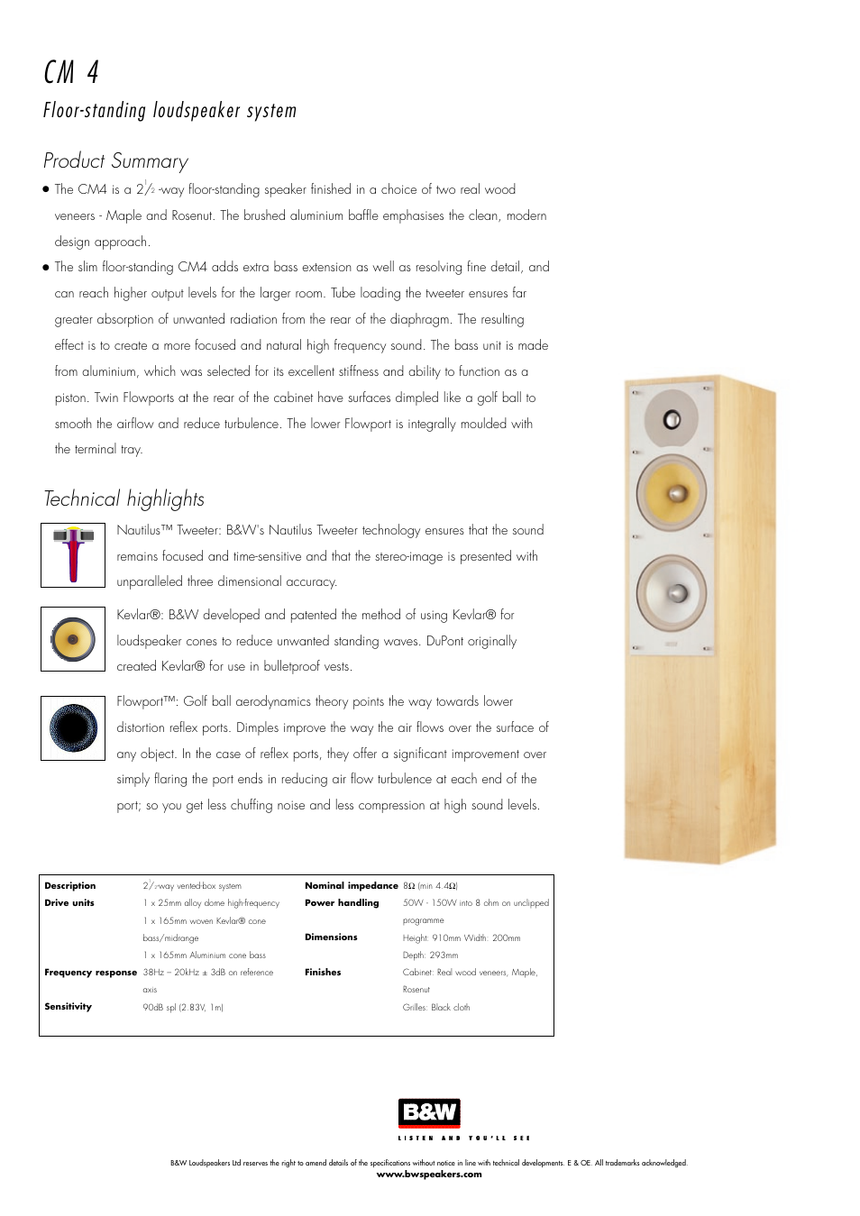 bowers & wilkins cm4