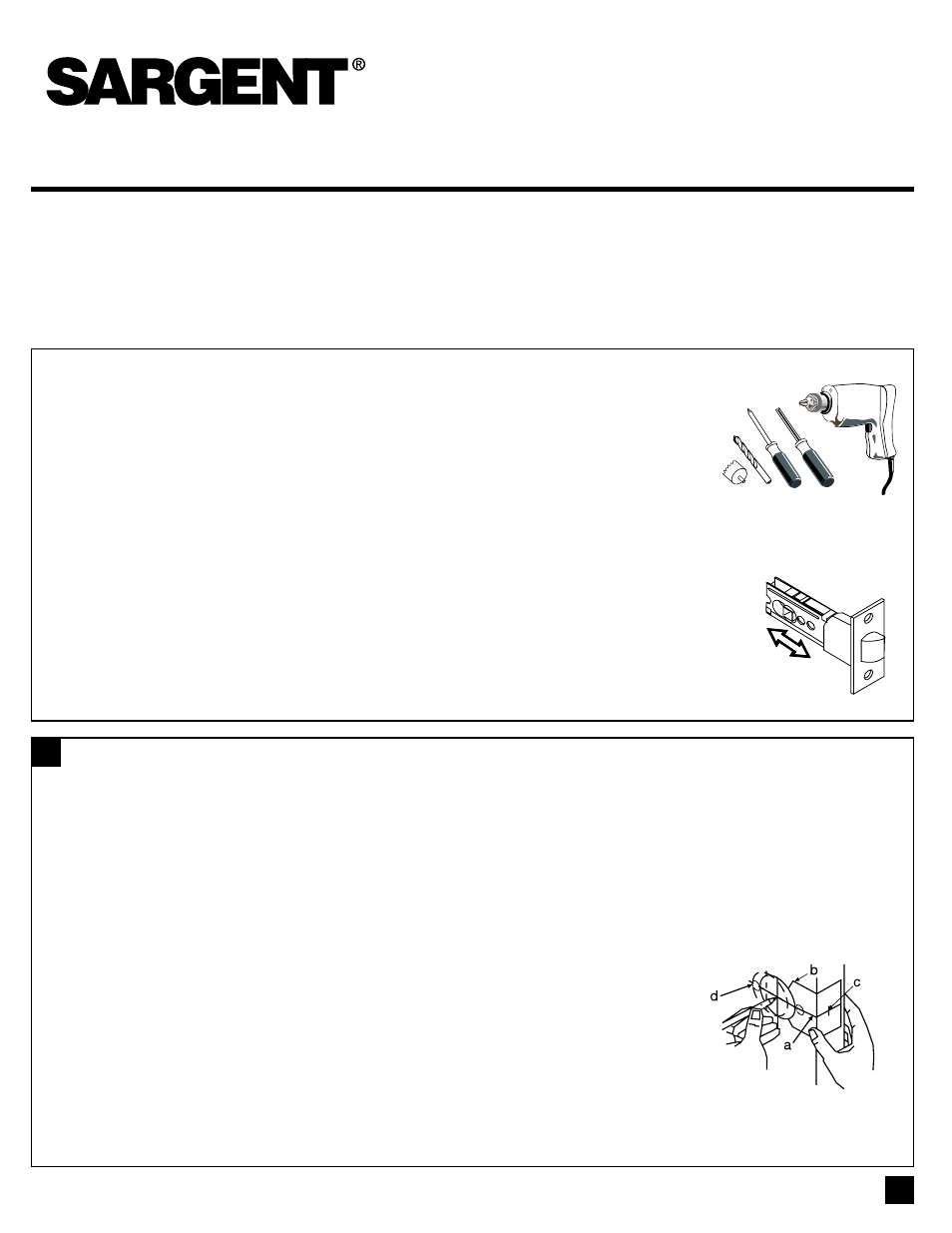 Sargent Gx Series 3 Line User Manual 4 Pages