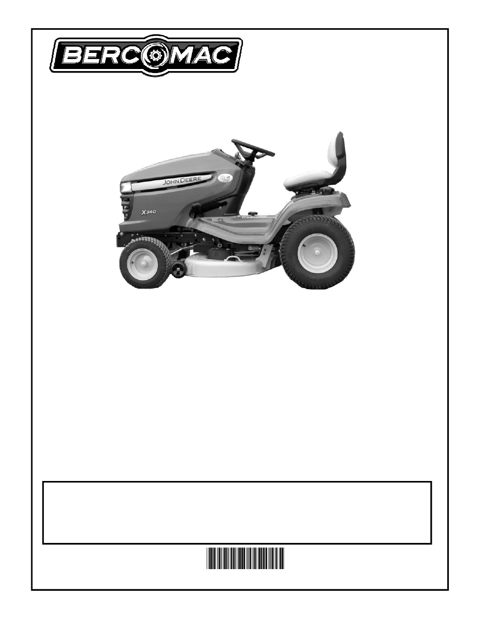 Bercomac Subframe Drive Mechanism For John Deere Series X300 User Manual 28 Pages Also For Subframe Drive Mechanism For John Deere Series X304 Subframe Drive Mechanism For