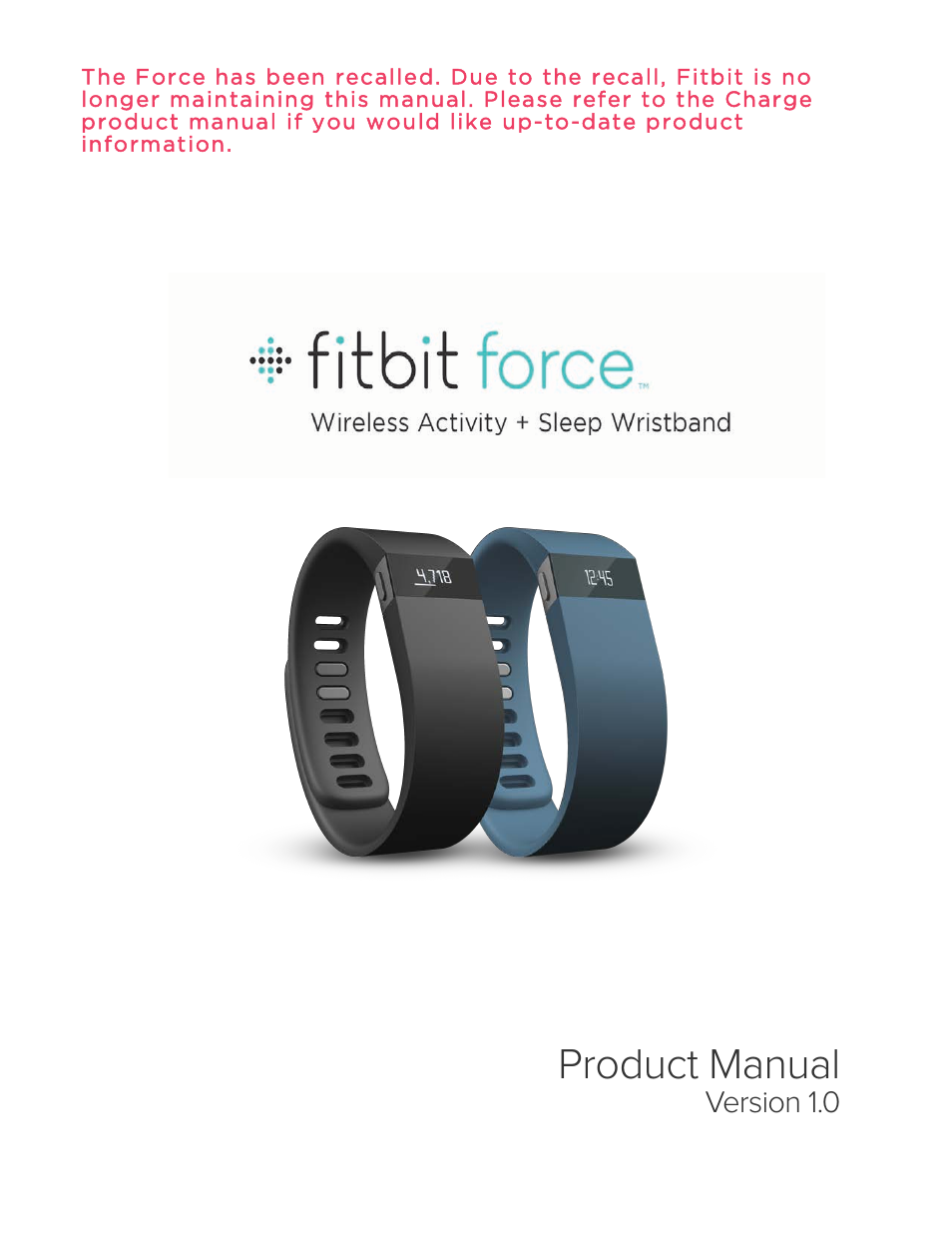 Fitbit Force User Manual | 33 pages