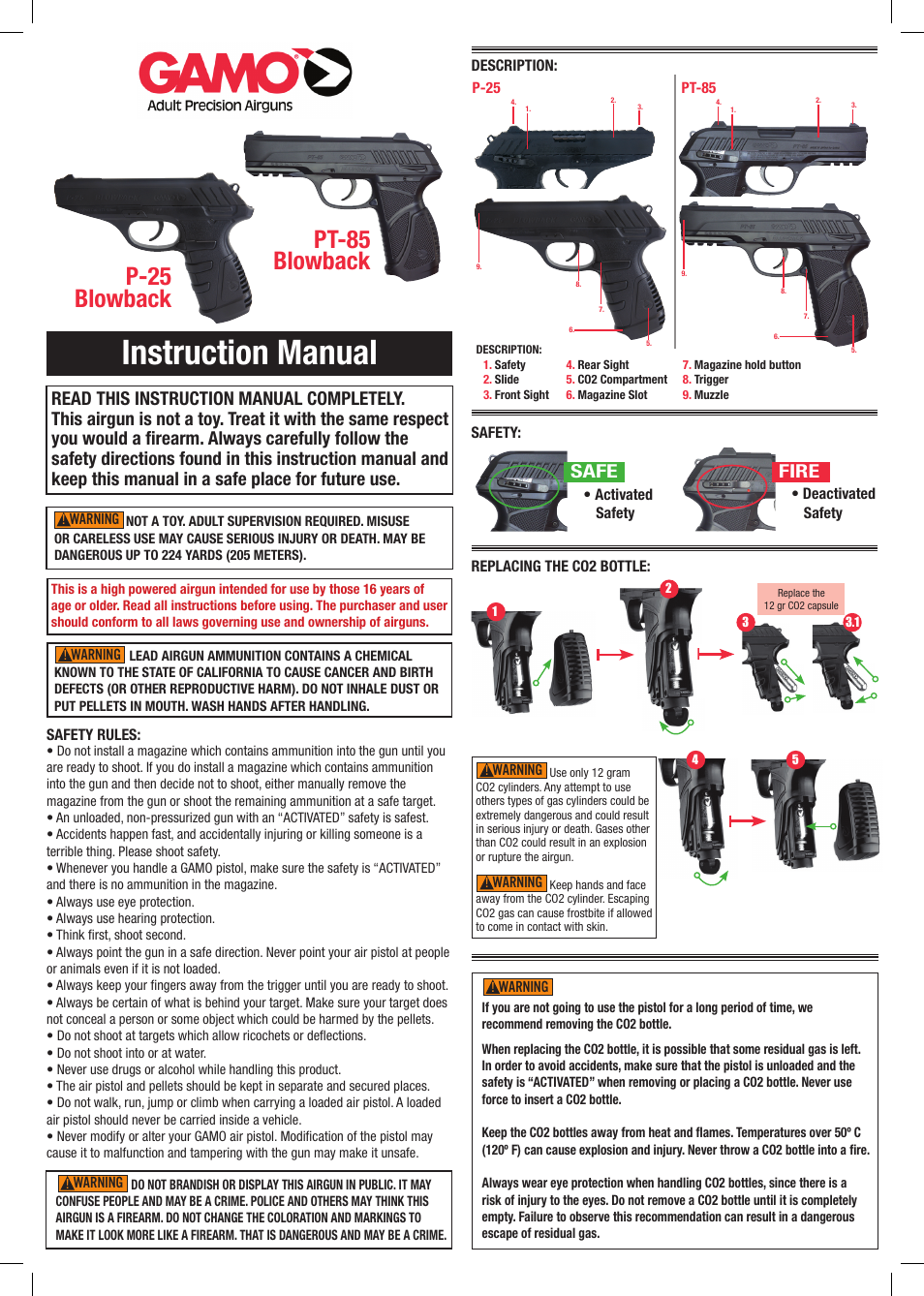 Gamo P-25 and PT-85 Blowback Pellet Pistols Full Review on Vimeo