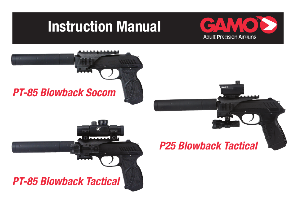 Gamo P-25 Blowback Tactical User Manual | 30 pages