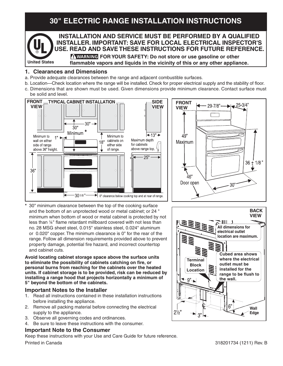 FRIGIDAIRE FGEF300DNB User Manual | 12 pages | Also for: FGEF304DKF ...