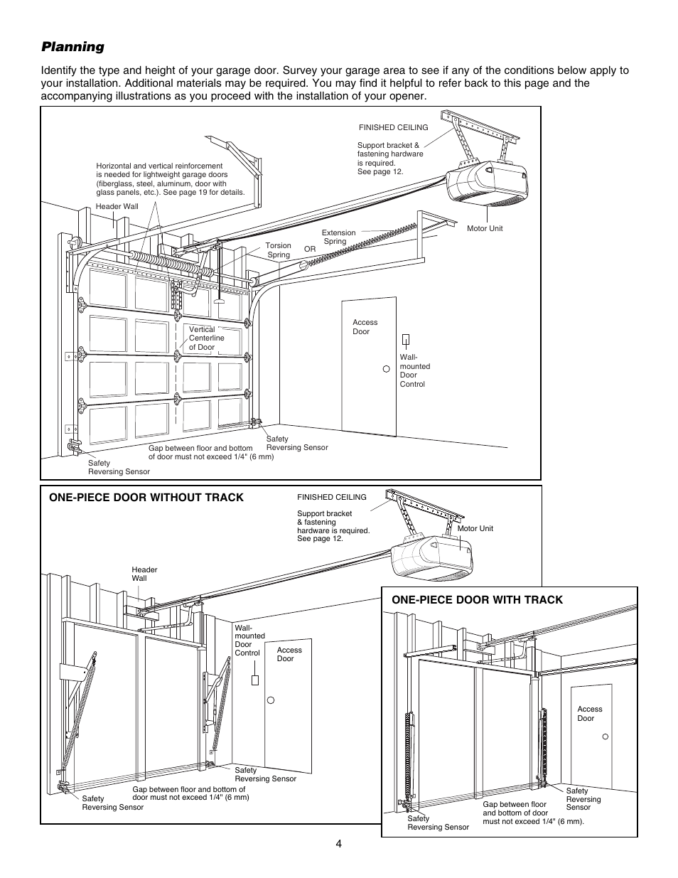Planning One Piece Door Without Track 4 One Piece Door With Track Chamberlain 3585s 3 4 Hp User Manual Page 4 40 Planning One Piece Door Without Track 4 One Piece Door With Track Chamberlain 3585s 3 4 Hp User Manual Page 4 40