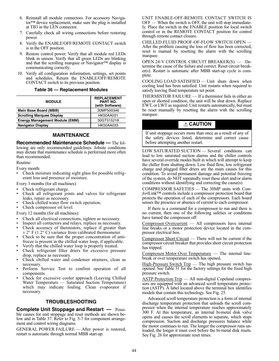 Carrier AQUASNAP MPW015-045 User Manual | Page 44 / 80 | Original mode