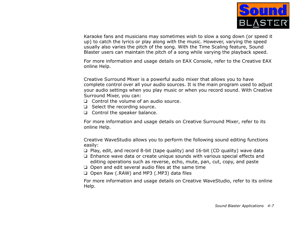 Time Scaling Varying The Speed Of Playback Creative Surround Mixer Creative Wavestudio Creative Sound Blaster User Manual Page 35 55 Time Scaling Varying The Speed Of Playback Creative Surround Mixer Creative Wavestudio Creative Sound Blaster User Manual Page 35 55
