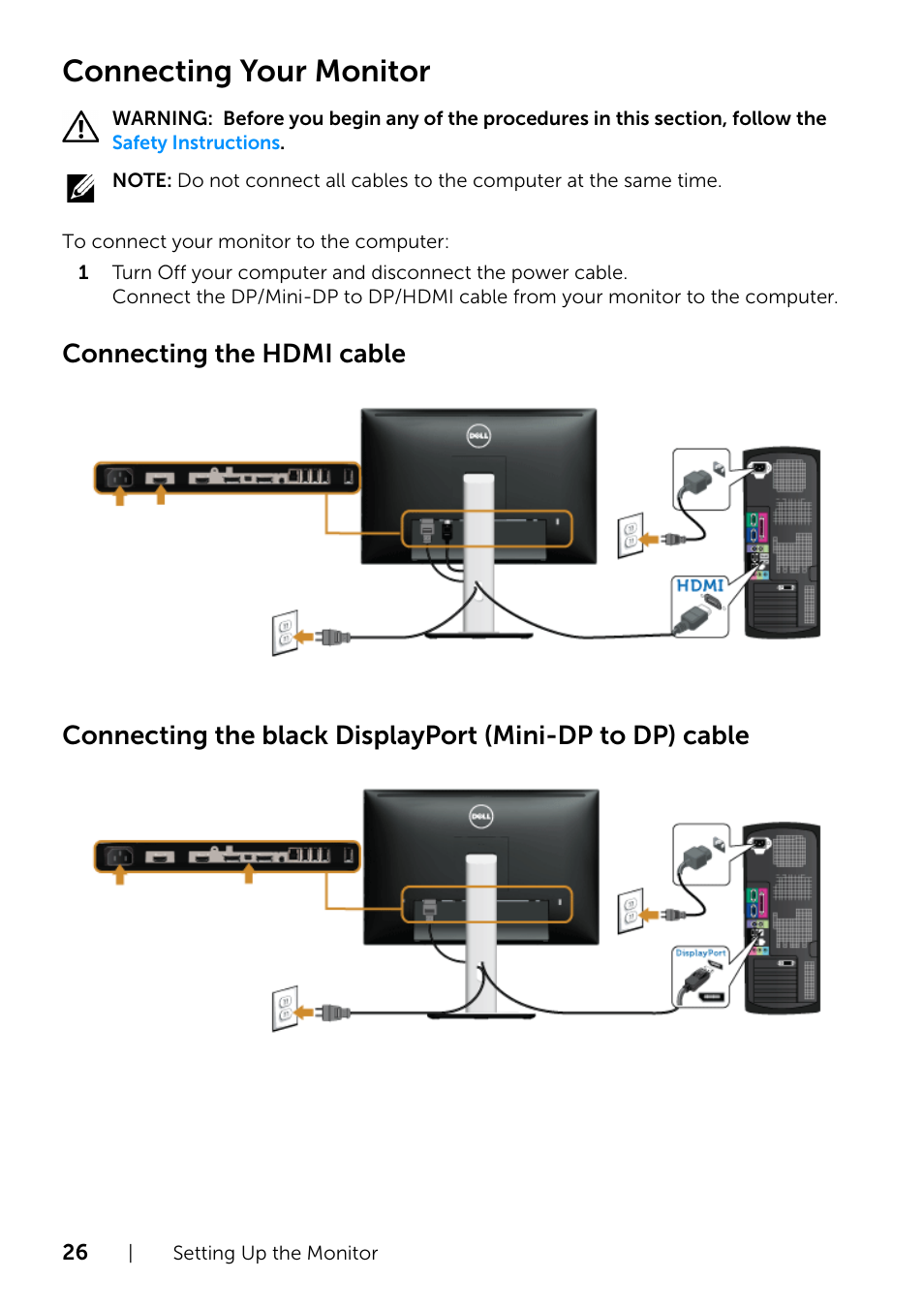 Connecting your | Dell U2415 Monitor User Manual | Page 26 65
