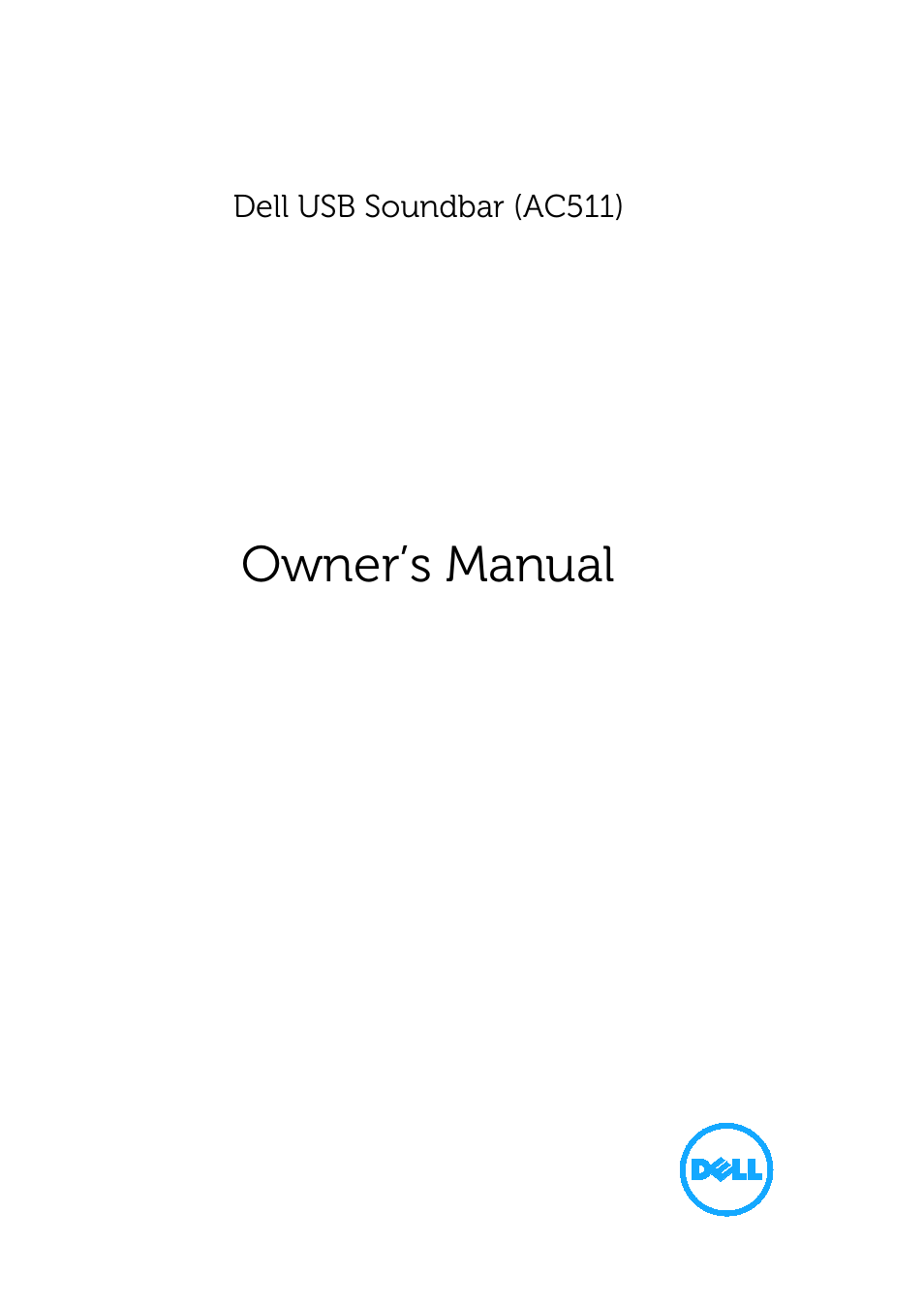 Dell USB Soundbar AC511 User Manual | 15 pages
