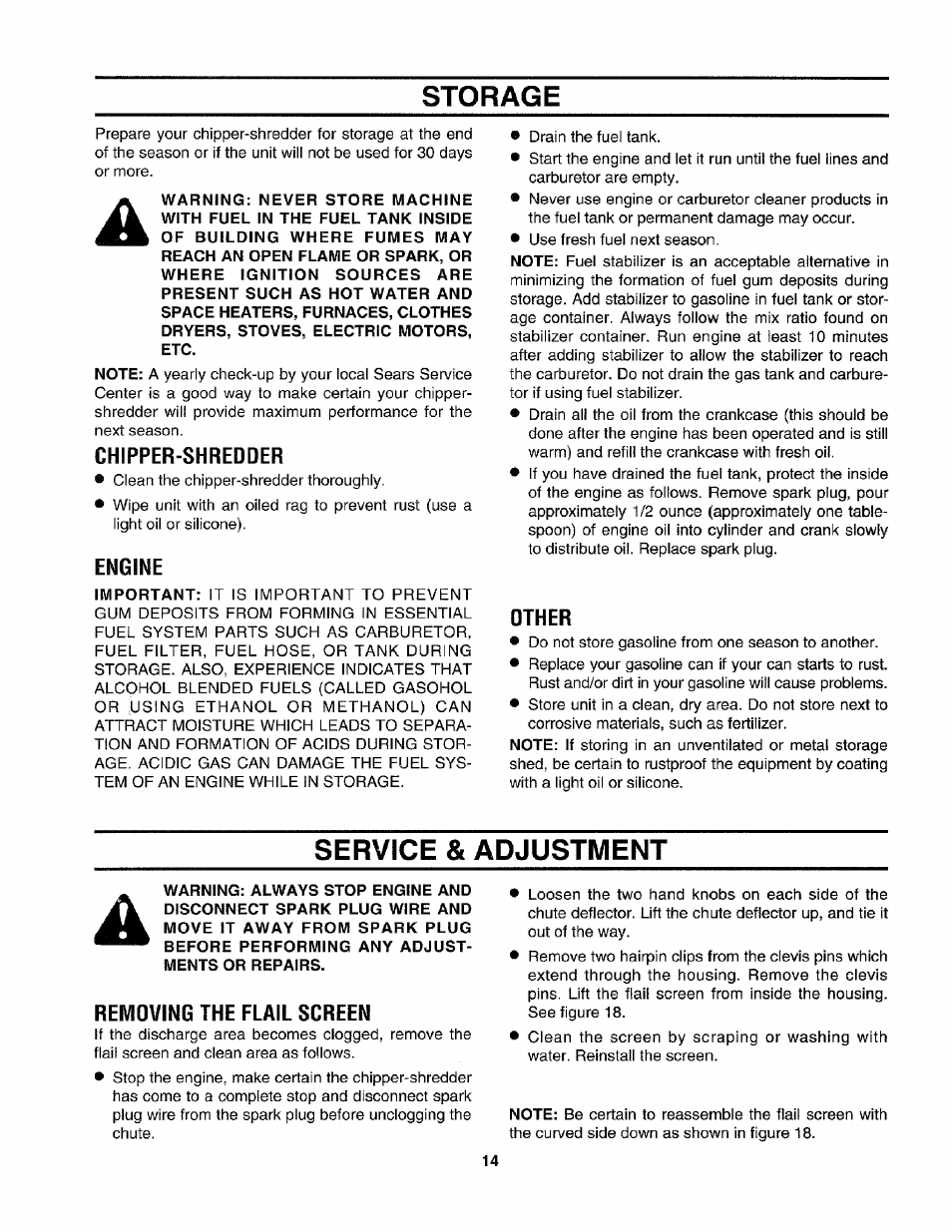 Craftsman  Chipper Shredder  Manual Model # 247.795850 