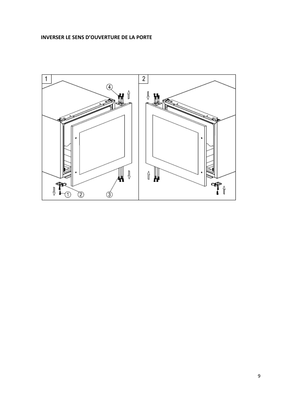Inverser Le Sens D Ouverture De La Porte Climadiff Av93x3zi 1 User Manual Page 9 106 Original Mode