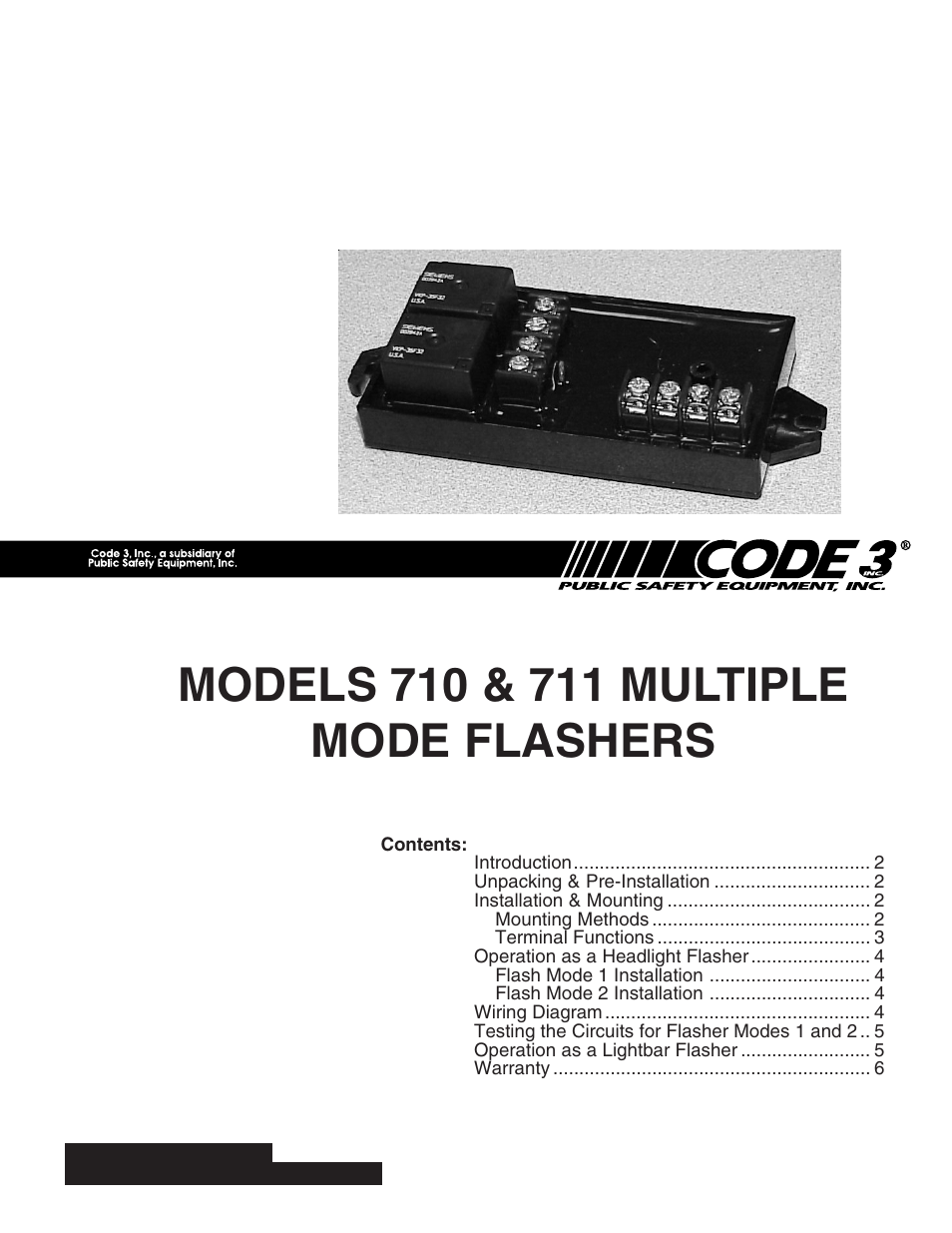 Code 3 Flasher Wiring Diagram