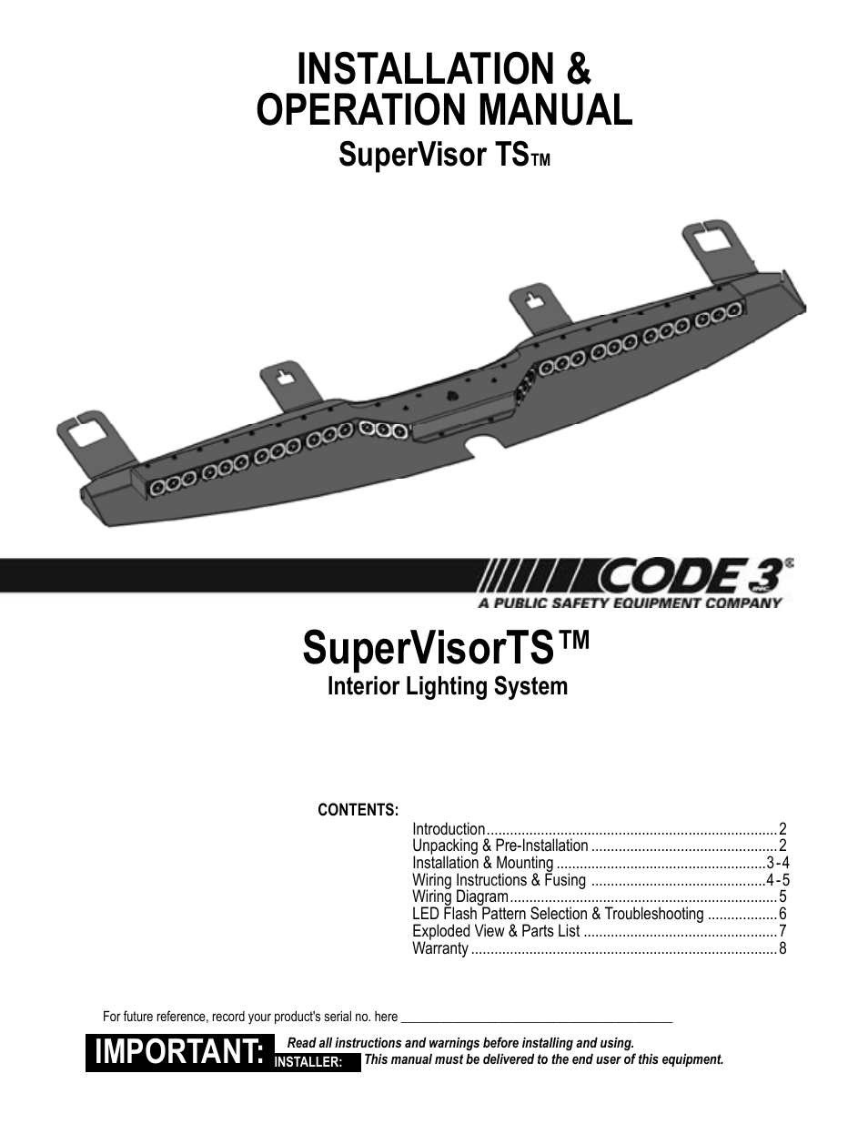 Details about   NEW Code 3 PSE Supervisor Flex Torus Interior Dual Color LED Light Module R/W 