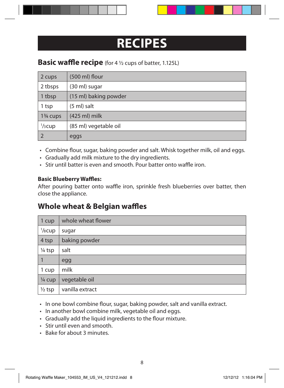 farberware belgian waffle maker instructions
