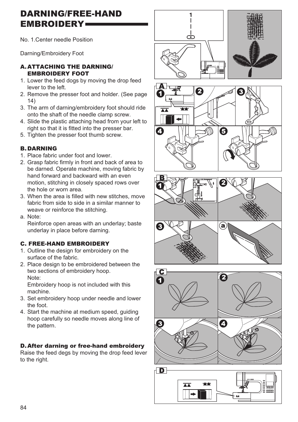 Darning free hand embroidery singer 9960 quantum stylist user manual