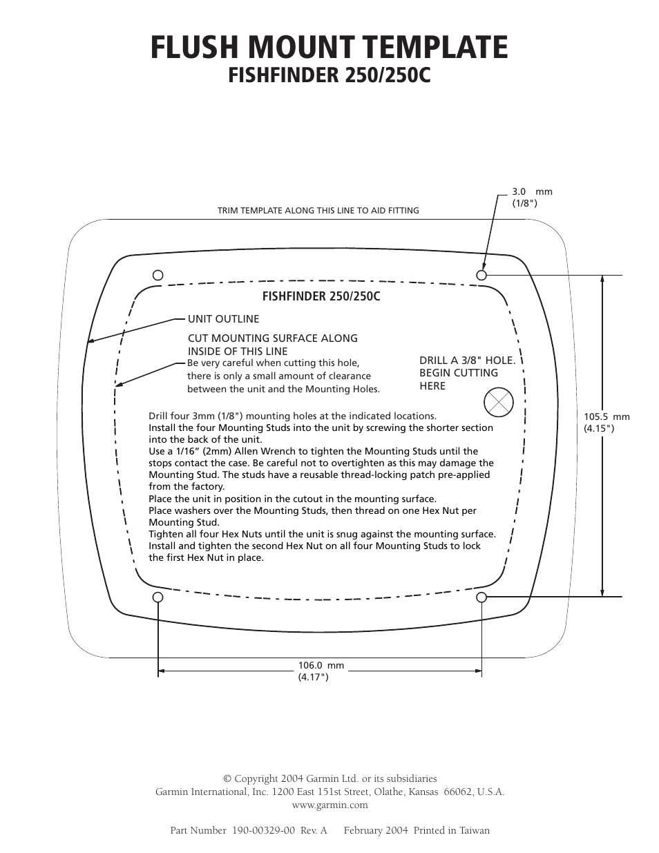 Garmin 250C User Manual | 1 page