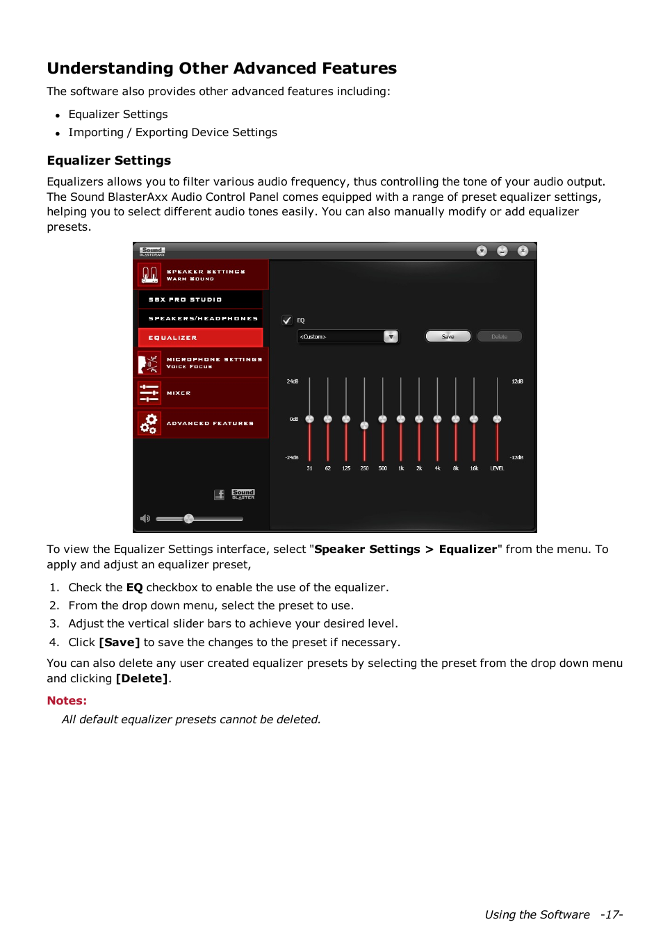 Understanding Other Advanced Features Creative Sound Blaster Axx Sb1380 User Manual Page 18 28